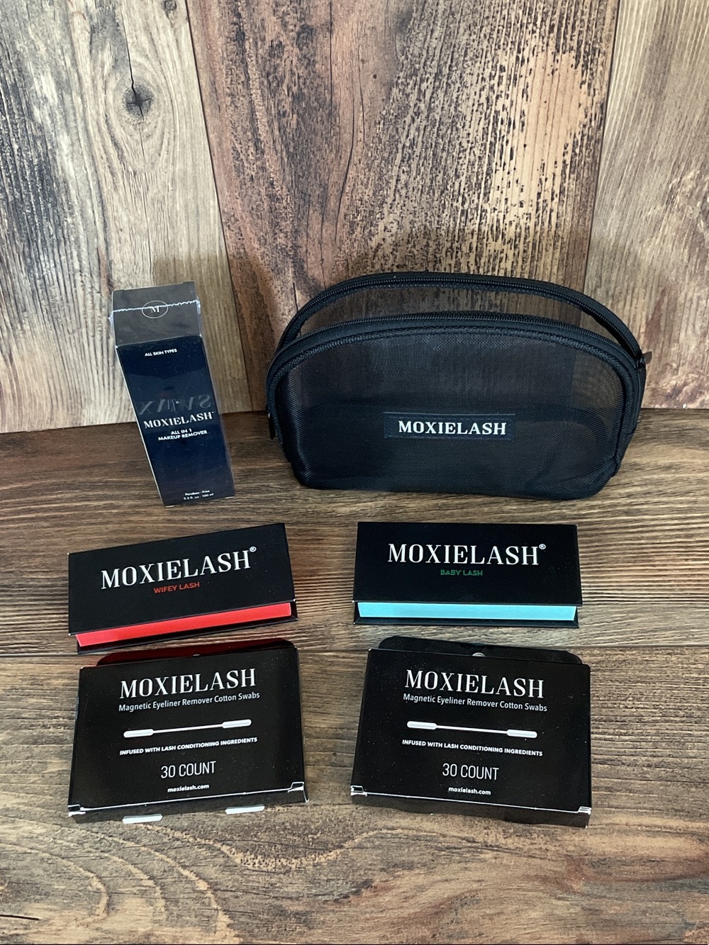 MoxieLash Magnetic Lashes and Remover Kit Bundle with Mesh Bag